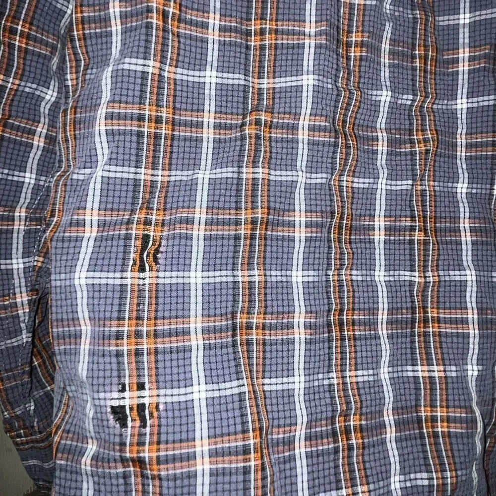 North Face Button Up Shirt Mens Sz XL Plaid Long Sleeve Modal Blend Outdoor Work